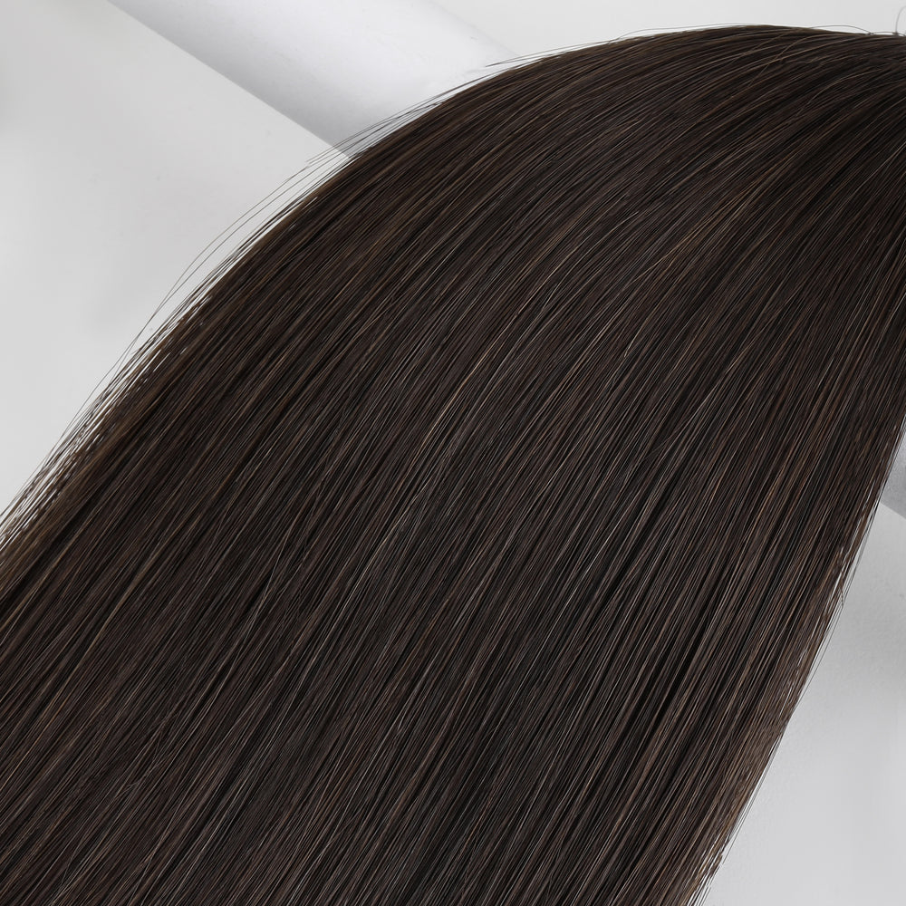 Natural wave Nail hair - #2 Mörkbrun