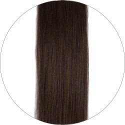 #2 Donkerbruin, 70cm, 130g, Clip-in Extensions