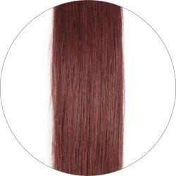 #33 Roodbruin, 60cm, 50g , Tape Extensions, Double drawn