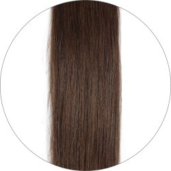 #4 Chocoladebruin, 40 cm, Double drawn Tape Extensions