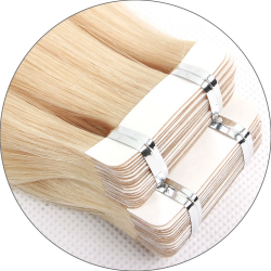 #4 Chocoladebruin, 30 cm, Double drawn Tape Extensions