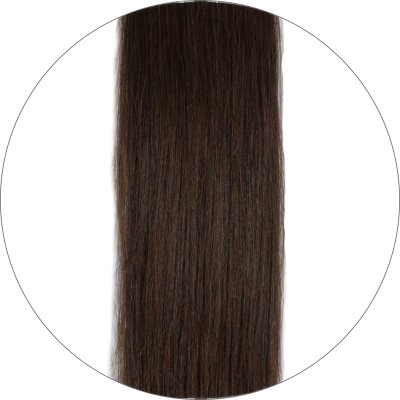 #2 Donkerbruin, 40 cm, Double drawn Tape Extensions