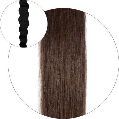 #4 Chocoladebruin, 50 cm, Natural wave Ponytail