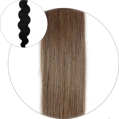 #8 Bruin, 50 cm, Body Wave Tape Extensions