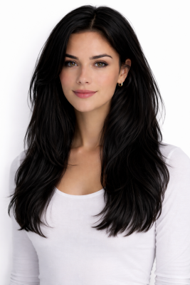 #1 Zwart, 50cm, 50g , Seamless, Tape Extensions, Single drawn