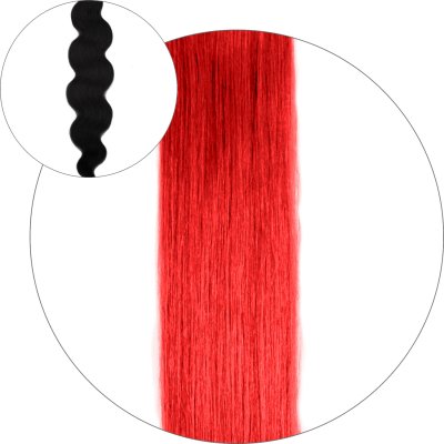 #Rood, 50 cm, Body Wave Tape Extensions