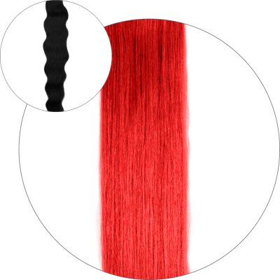 #Rood, 50 cm, Natural wave Ponytail